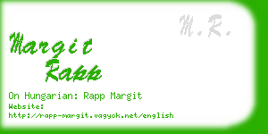 margit rapp business card